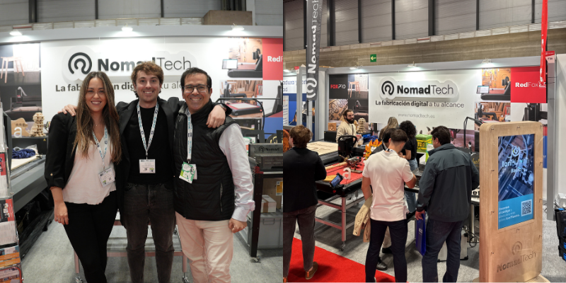 CNC machines at the NomadTech stand at the MetalMadrid trade fair 